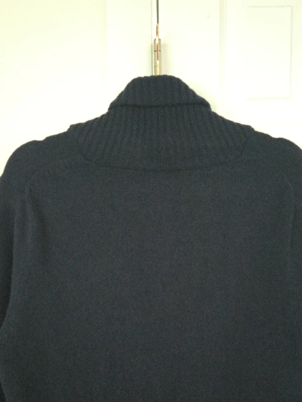 J. Crew Men’s Lambswool Shawl Collar Knit Sweater Navy Size Small NWOT